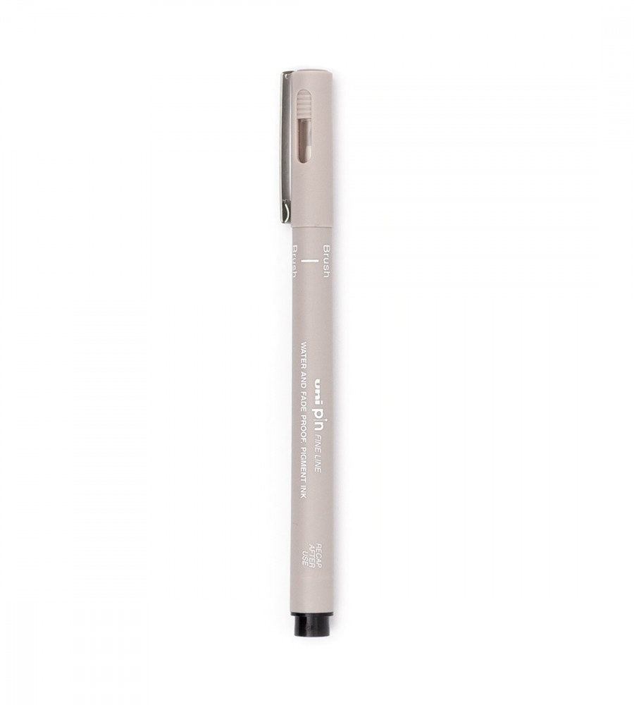 penna penselpenna uni pin brush - ljusgra (uni-pin-fine-line) light grey