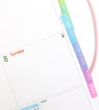 klistermarke månadsflikar fab tabs - pastell (tabs) flerfärgad