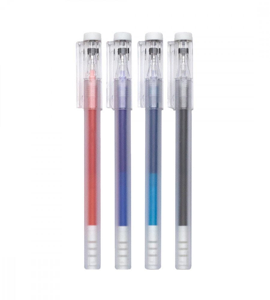 pennor kulspetspenna change of heart 1 cool - 4-pack (frixion) bla, indigo, svart, rod