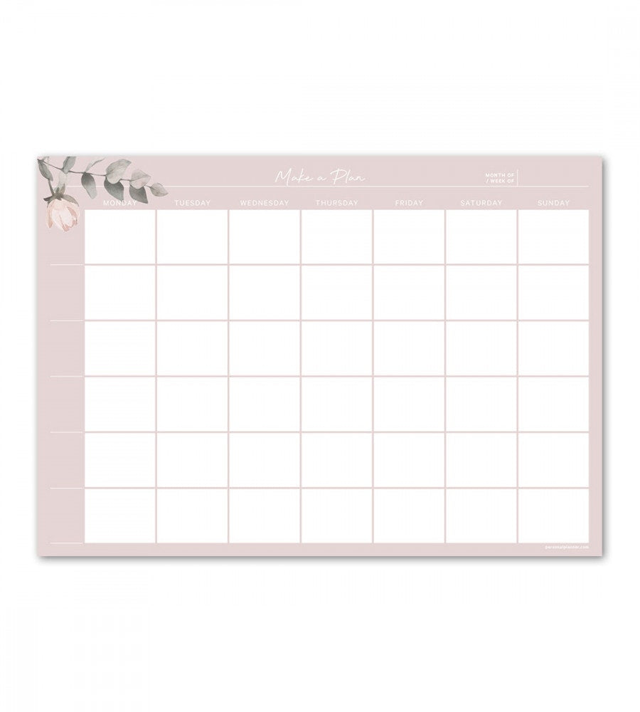 block kalenderblock bloom månadsöversikt - rosa (kalenderblock) rosa