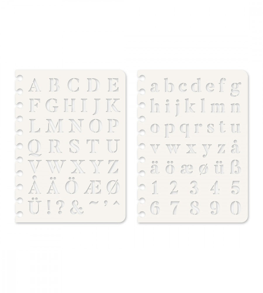 schablon ritschablon stay in shape letters till almanacka (2-pack)