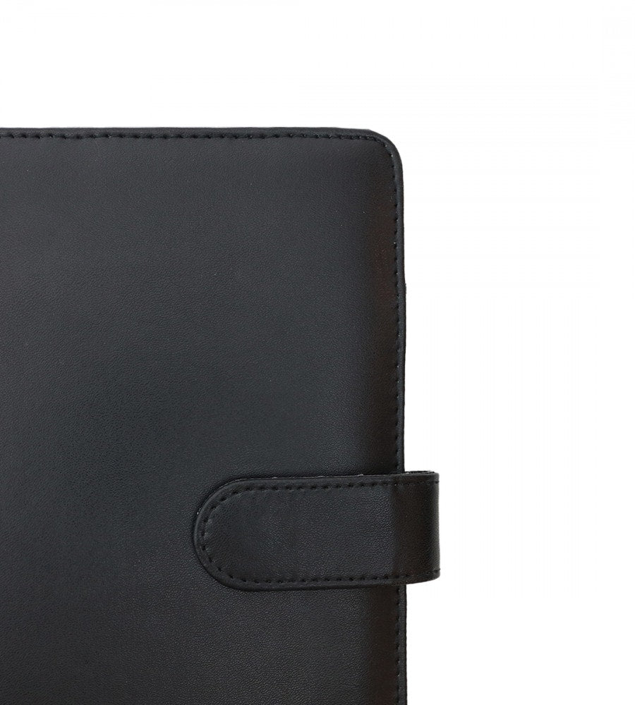 fodral ringpärm till systemkalender - storlek a5 - svart - slät (a5) svart