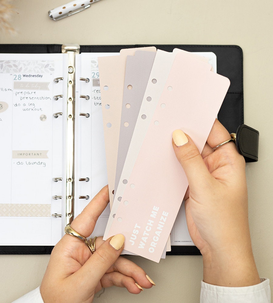 snap-in flikar dusty blush till systemkalender - storlek a5 (systemkalender) rosa/beige