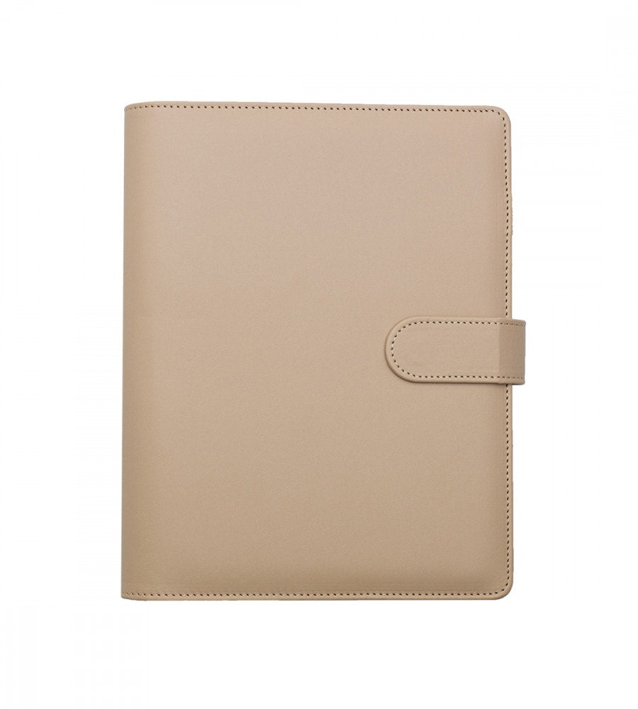 fodral ringpärm till systemkalender - storlek a5 - beige (a5) beige