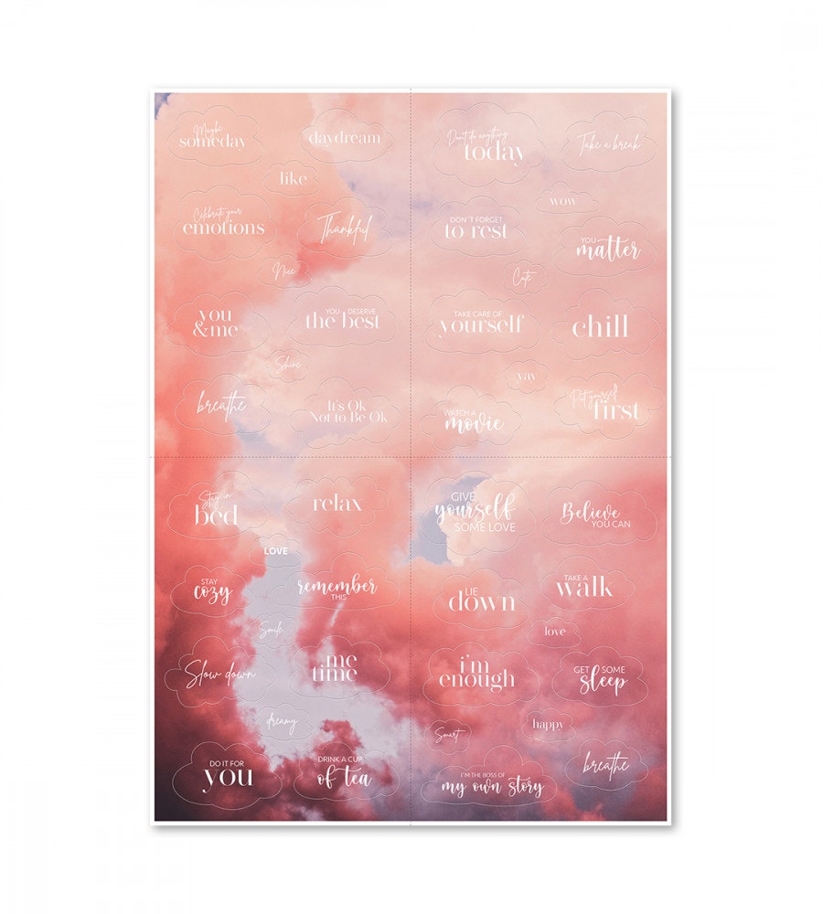 klistermarke klistermarken candy clouds - rosa (other-shapes) rosa