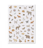 klistermarke klistermärken furry friends (other-shapes) flerfärgad