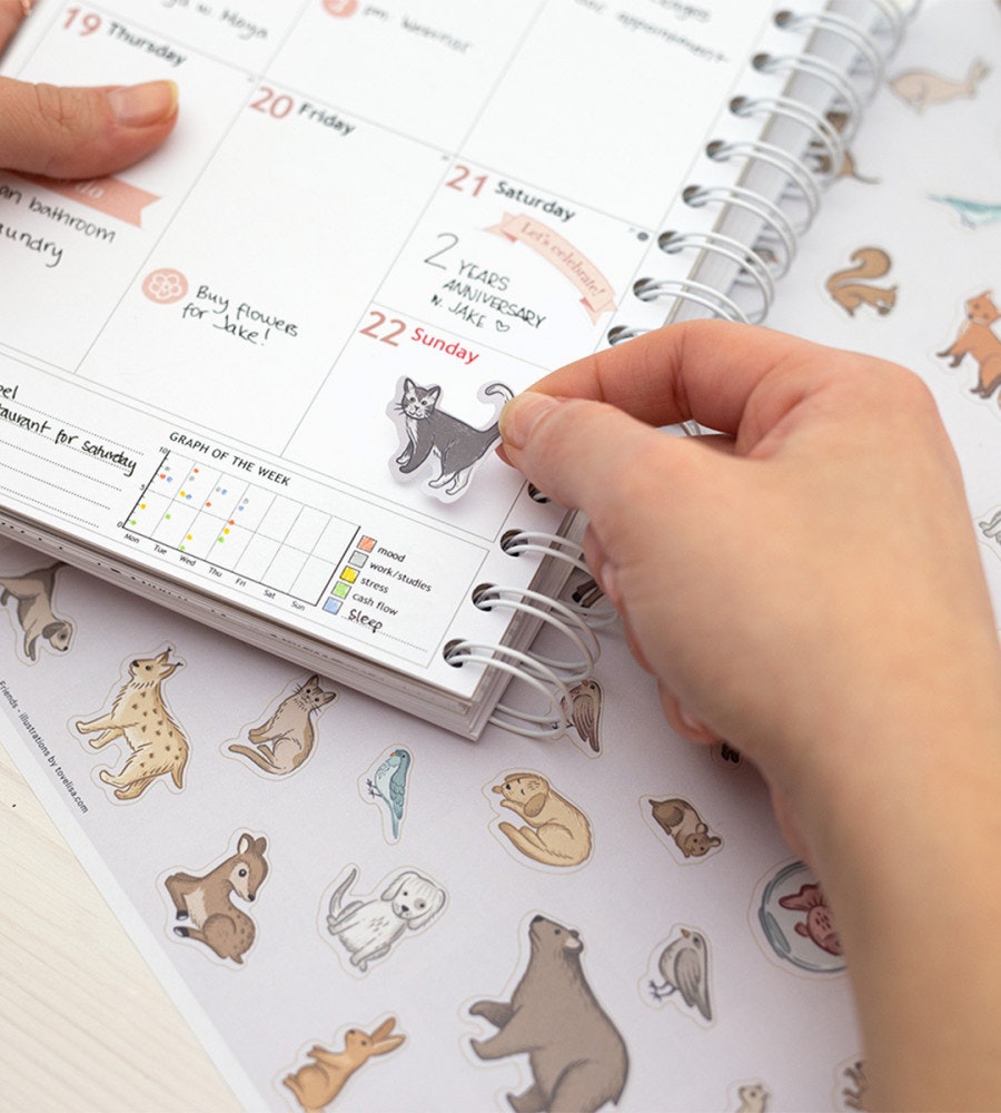 klistermarke klistermärken furry friends (other-shapes) flerfärgad