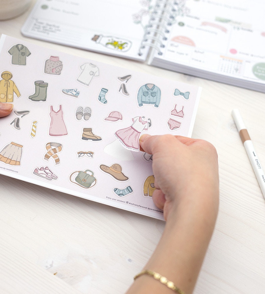 klistermarke klistermärken my closet (other-shapes) flerfärgad