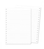 snap-in snap in refill-sidor linjerat 12-pack till almanacka - storlek a5 (spiral)
