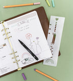 linjal linjal med schablon till systemkalender - storlek a5 (schablon) transparent