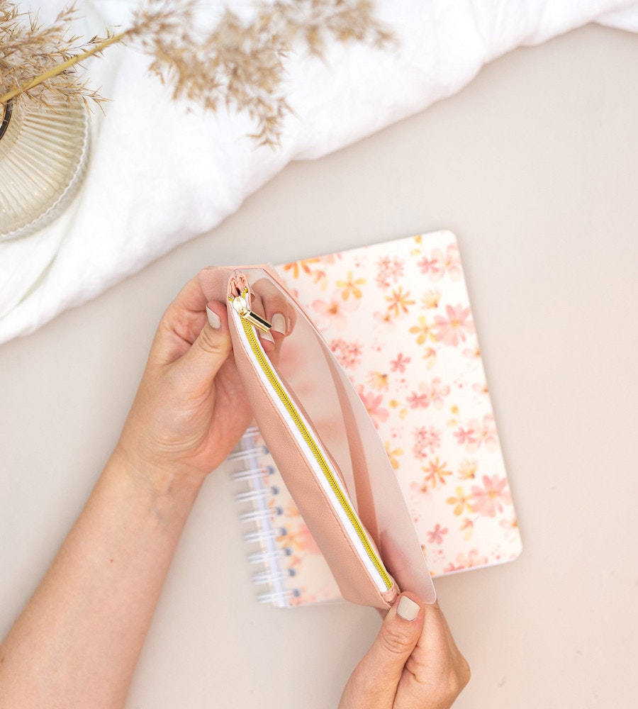 pencil-case pennfodral litet med gummiband - rosa (forvara) rosa