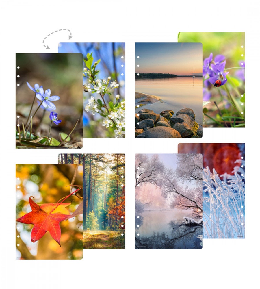 snap-in utbytbara omslag seasons till systemkalender - storlek a5 (systemkalender) flerfärgad
