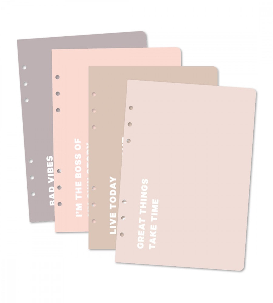 snap-in-omslag-system utbytbara omslag dusty blush 4-pack till systemkalender - storlek a5 (systemkalender) flerfärgad, rosa