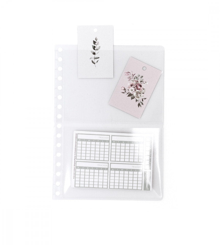 plastficka plastficka till almanacka - storlek a5 - 2 fack (a5) transparent
