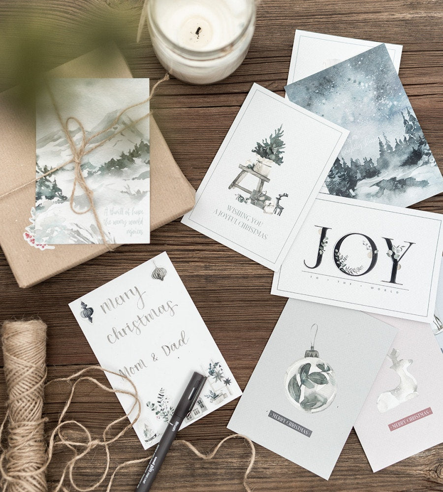 vykort julkort christmas mood 10-pack (julkort) flerfärgad