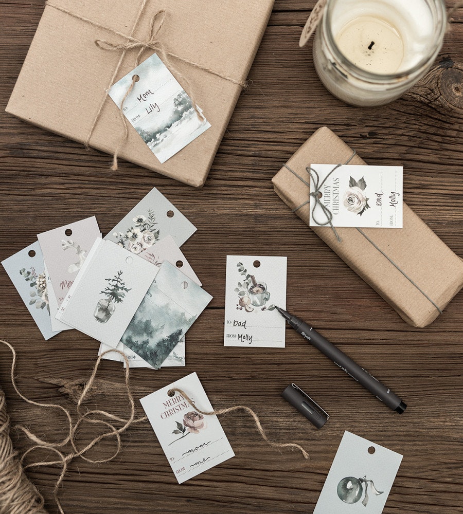 vykort juletiketter christmas mood 20-pack (etiketter) flerfärgad