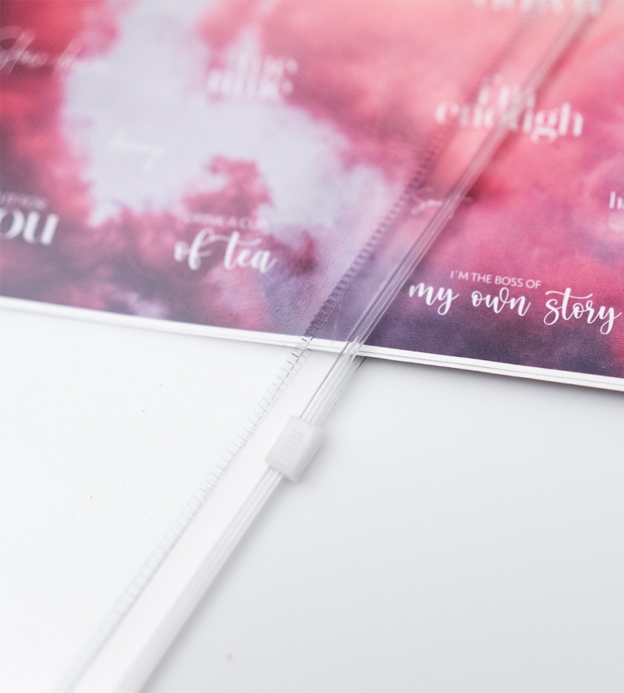 plastficka plastficka till systemkalender - storlek a5 - med zip (systemkalender)