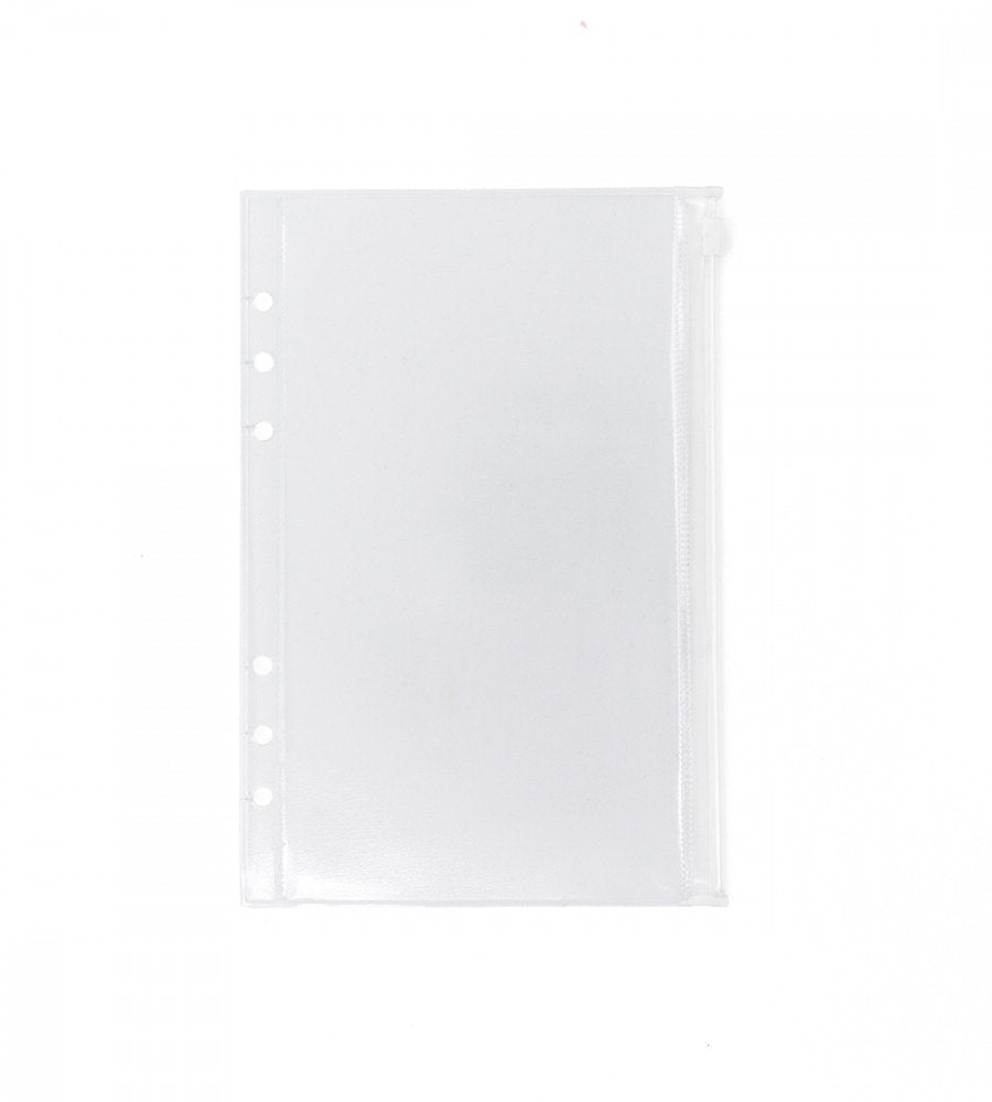 plastficka plastficka till systemkalender - storlek a5 - med zip (systemkalender)