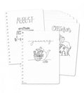 snap-in snap-in refill-sidor månadsblad till almanacka - storlek a5 (spiral)