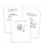 snap-in snap-in refill-sidor månadsblad till almanacka - storlek a5 (spiral)