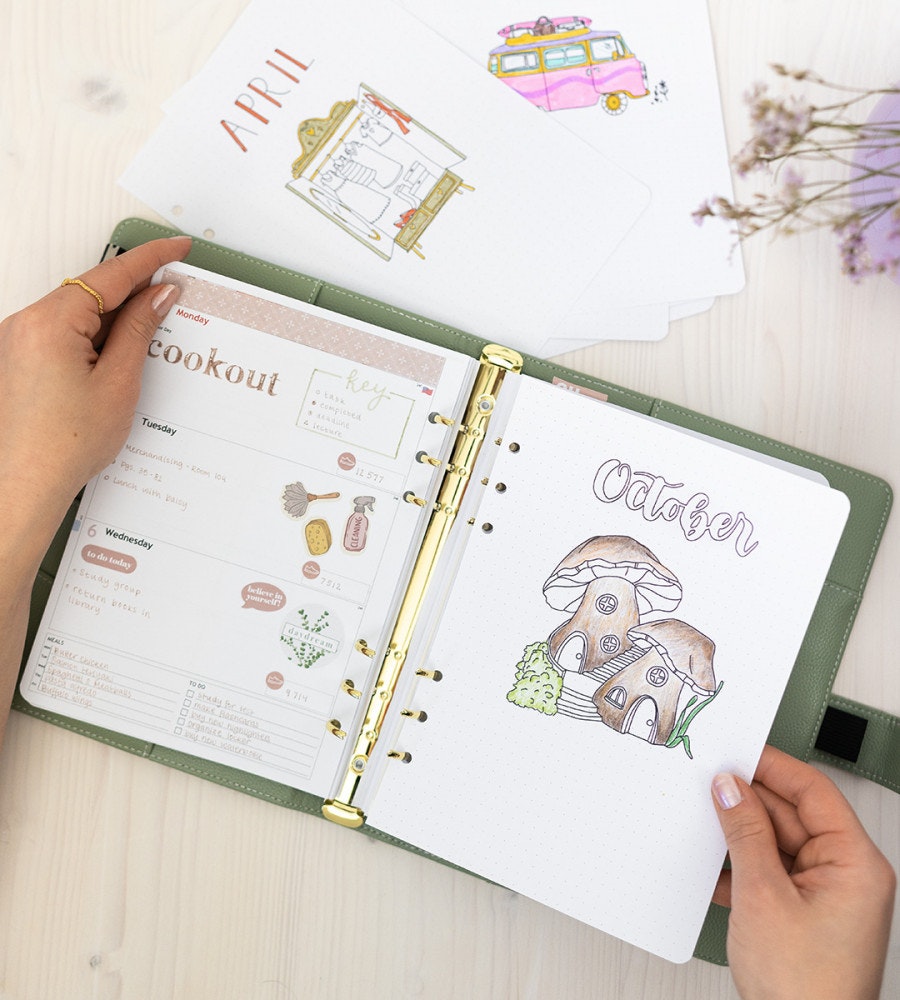 snap-in refill-sidor månadsblad 12-pack till systemkalender - storlek a5 (systemkalender)