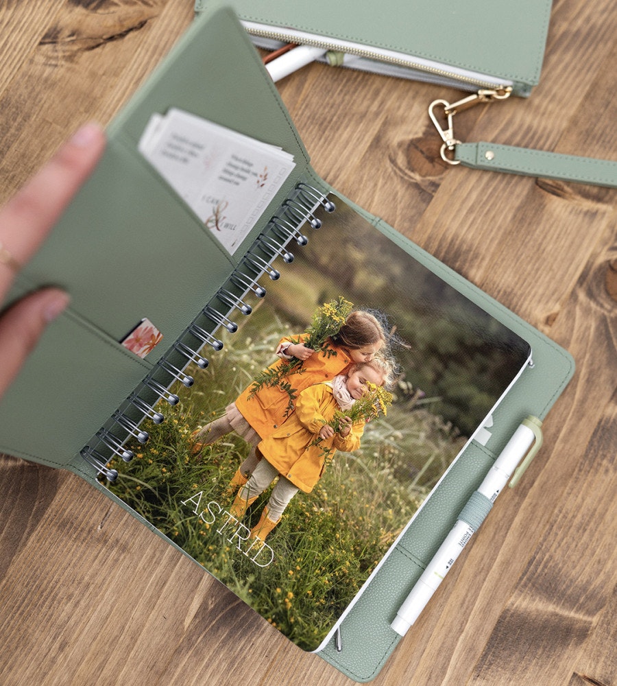 fodral almanacksfodral konstläder - storlek a5 - grön (konstlader) grön