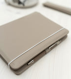 fodral almanacksfodral konstläder - storlek a5 - grå/beige (konstlader) grå/beige