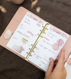fodral ringpärm till systemkalender - storlek personal - rosa (personal) rosa