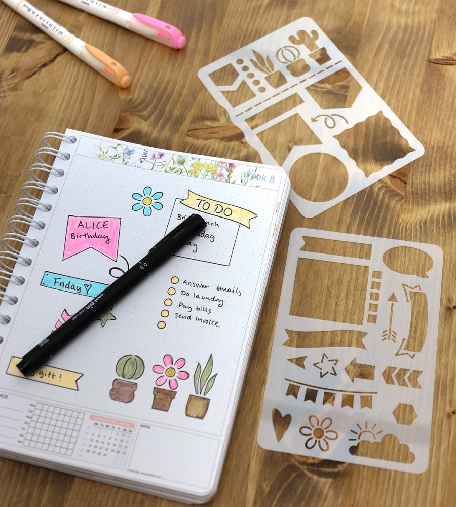 schablon ritschablon bujo (2-pack) transparent