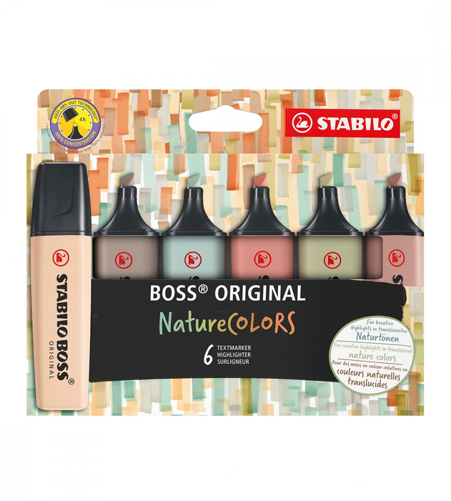 penna Överstrykningspennor stabilo boss original nature colors 6-pack (stabilo) flerfärgad
