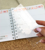 linjal linjal kort till almanacka - storlek liten, mellan, stor - transparent (bokmarken) transparent