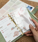 plastficka plastficka till systemkalender - storlek personal (systemkalender) transparent