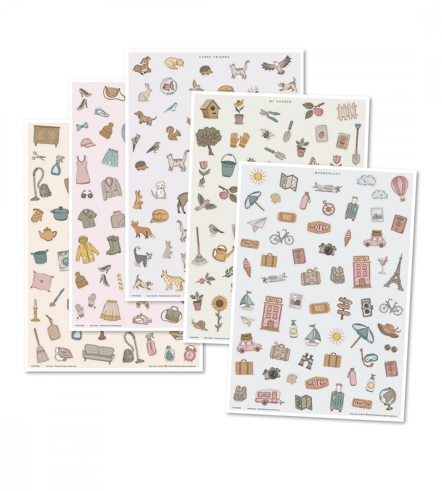 paket klistermärken home & away 5-pack (klistermarken)