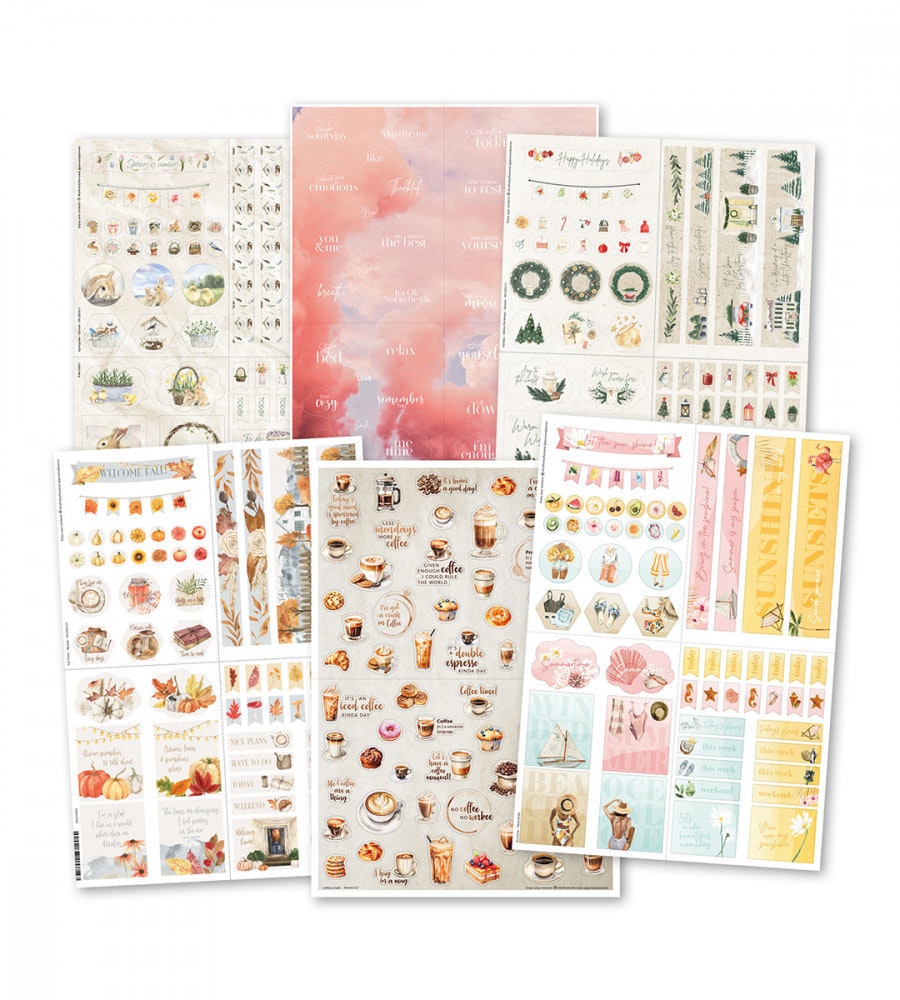 paket klistermärken spread happiness 6-pack (klistermarken)