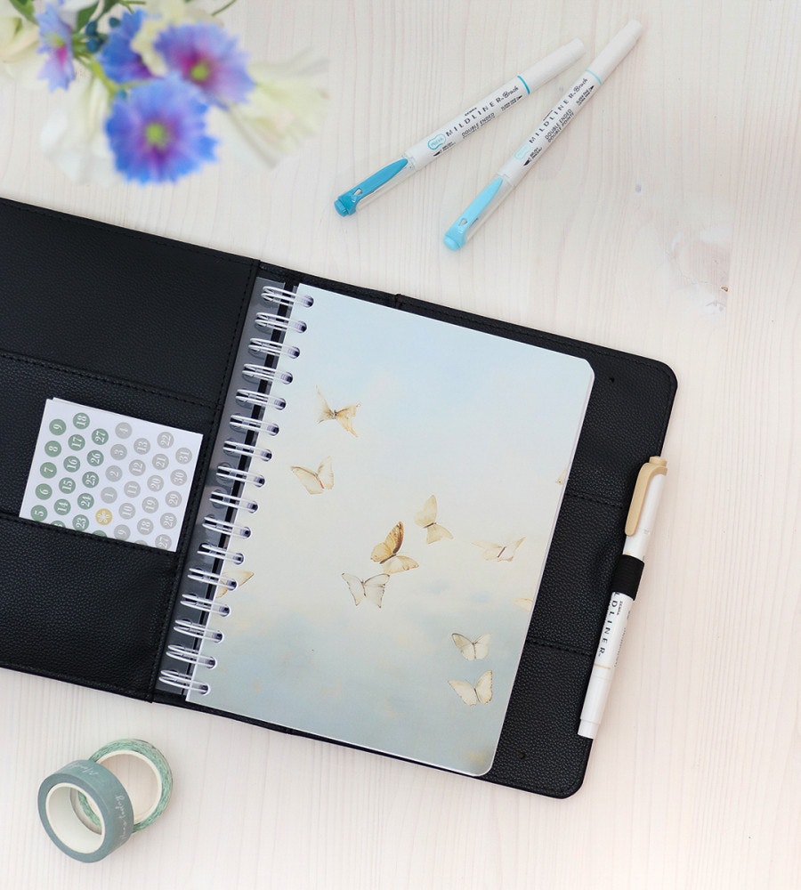 fodral almanacksfodral konstläder - storlek a5 - svart (konstlader) svart