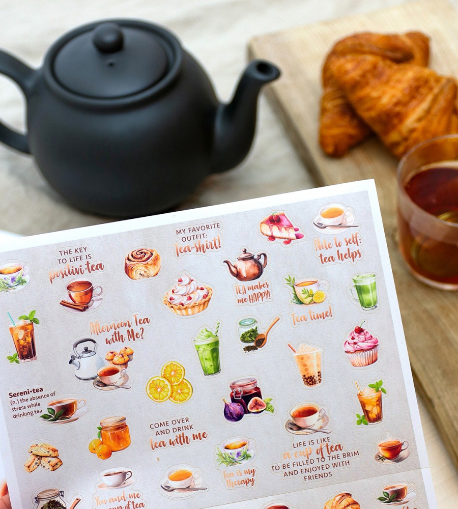 klistermarke klistermärken afternoon tea (other-shapes) beige