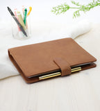 fodral ringpärm läder till systemkalender - storlek a5 - cognac (a5) cognac