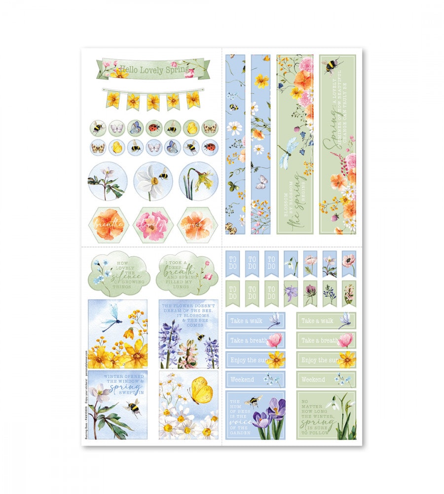 klistermarke klistermärken buzzing bees (spread) (spread) multicolor