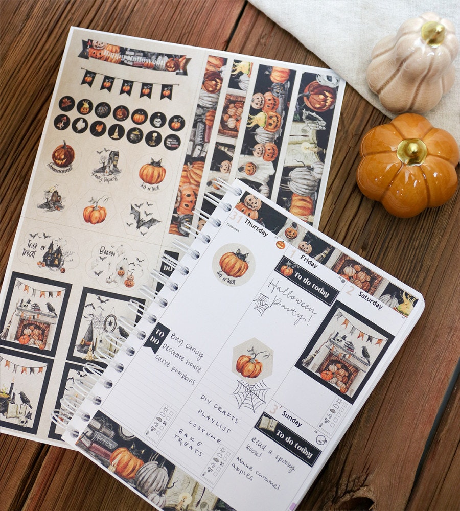 klistermarke klistermärken trick or treat (spread) (spread) multicolor