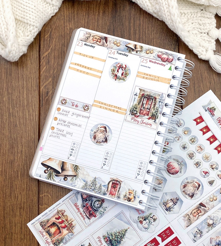 klistermarke klistermärken happy holidays (spread) (spread) multicolor