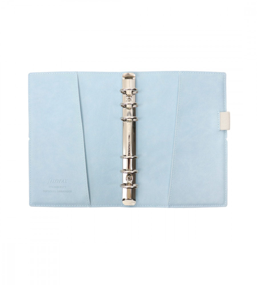 fodral ringpärm filofax domino soft personal organiser - pale blue (personal) pale blue