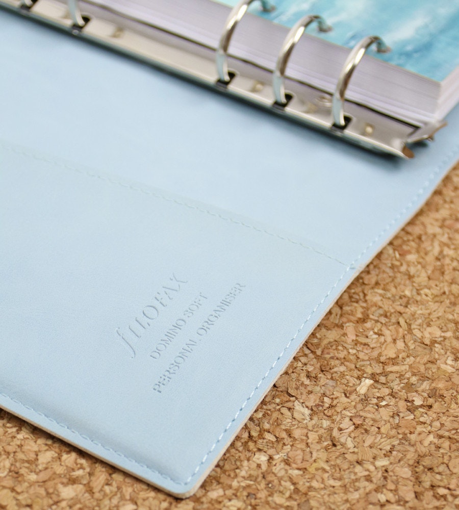 fodral ringpärm filofax domino soft personal organiser - pale blue (personal) pale blue