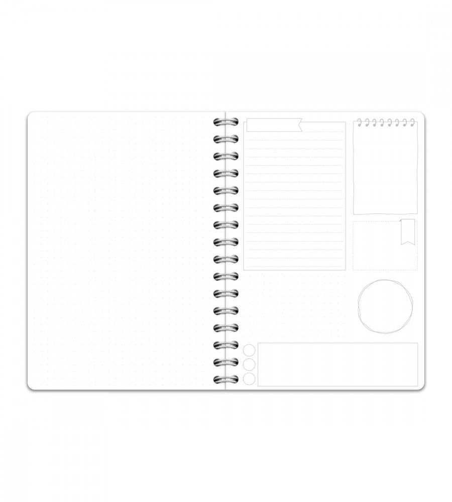 a5 personlig bullet journalbok - storlek a5 - spiralbunden (anteckningsbok)