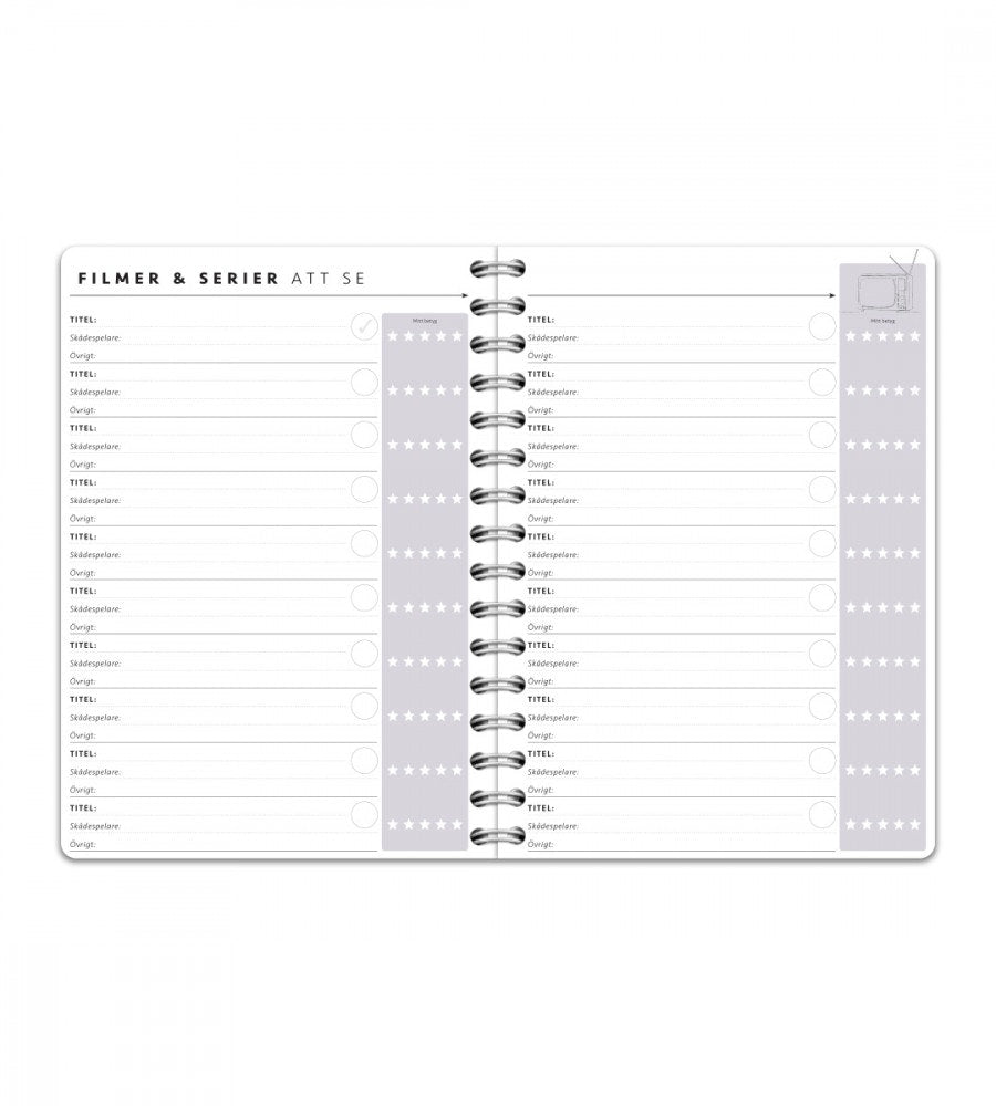 a5 personlig bullet journalbok - storlek a5 - spiralbunden (anteckningsbok)