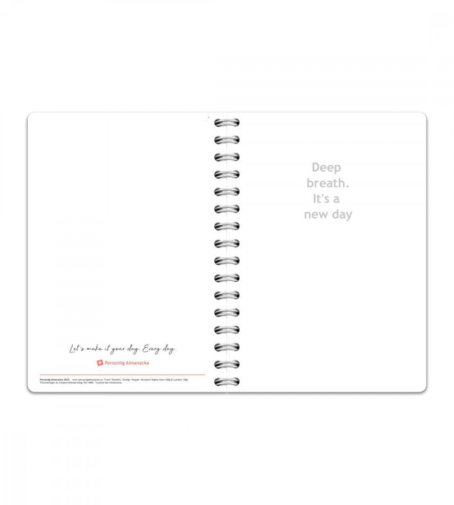 a5 personlig selfcarebok - storlek a5 - spiralbunden (anteckningsbok)