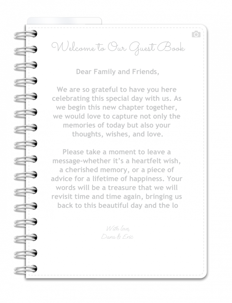 a5 personlig bröllopsgästbok - storlek a5 - spiralbunden (anteckningsbok)