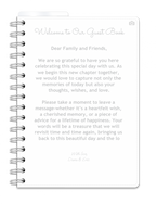 a5 personlig bröllopsgästbok - storlek a5 - spiralbunden (anteckningsbok)