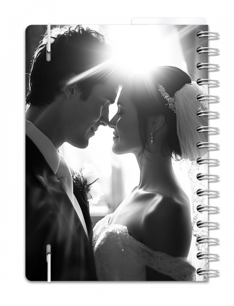 a5 personlig bröllopsgästbok - storlek a5 - spiralbunden (anteckningsbok)