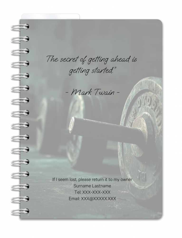 a5 personlig träningsdagbok - storlek a5 - spiralbunden (anteckningsbok)