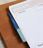 klistermarke månadsflikar fab tabs - blå/brun (tabs) flerfärgad